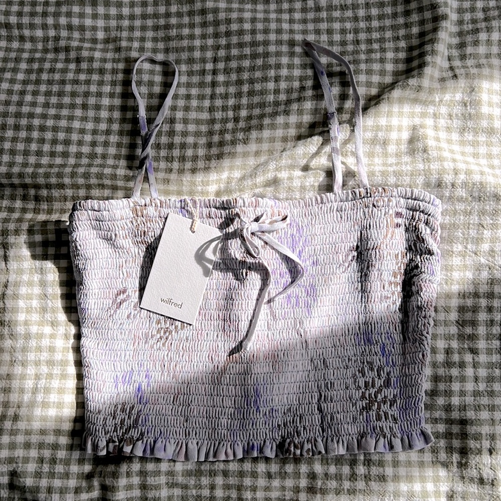 Aritzia smocked camisole